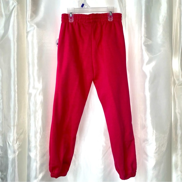 NWT Girls Pink Super Soft & Warm Sweatpants, Just Like Hanes, Cuffed, 2 Pockets - Picture 7 of 8